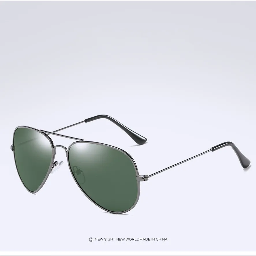 HDSUNFLY поляризационные солнцезащитные очки для мужчин и женщин, модные фирменные дизайнерские солнцезащитные очки, женские солнцезащитные очки UV400 - Цвет линз: gun green