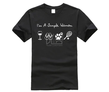 

brand men shirt I'm a simple woman I like Wine Flip flop Dog Paw and Tennis shirt