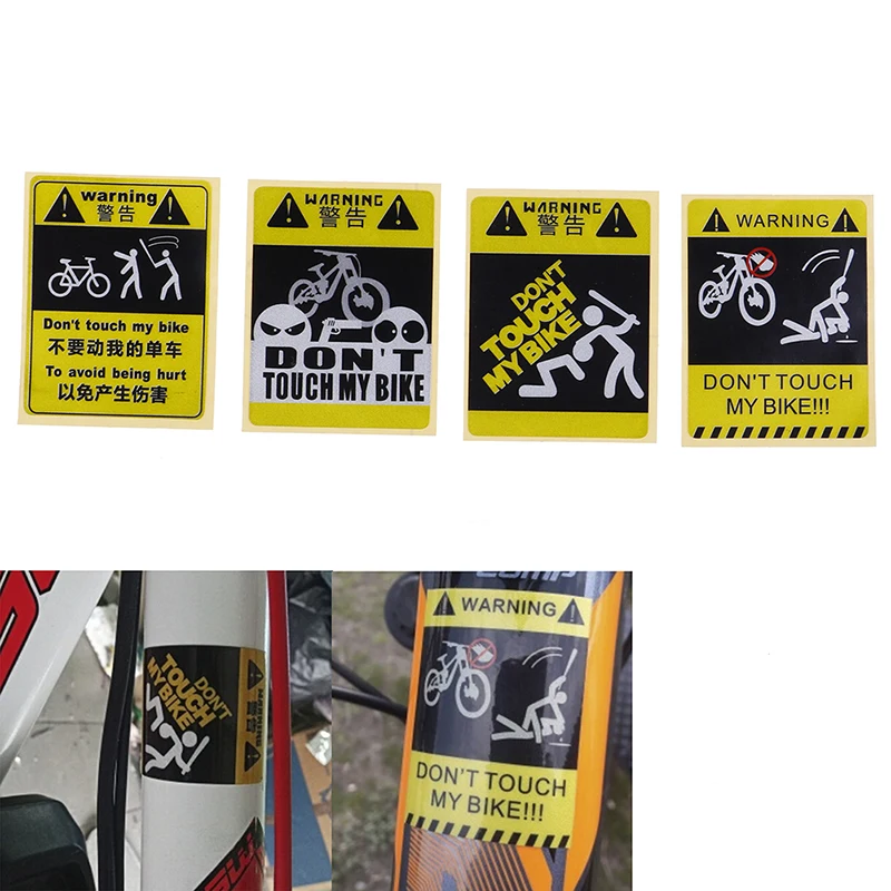 Новинка 4 вида предупредительная наклейка на велосипед Don't TOUCH MY BIKE