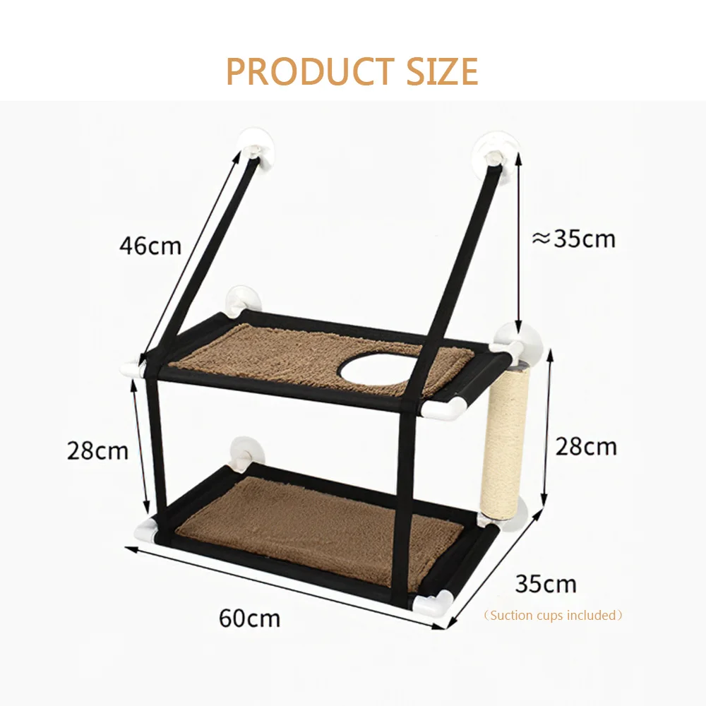 Кошачья кровать окуня окна гамак кровати двухэтажные окне при помощи присосок