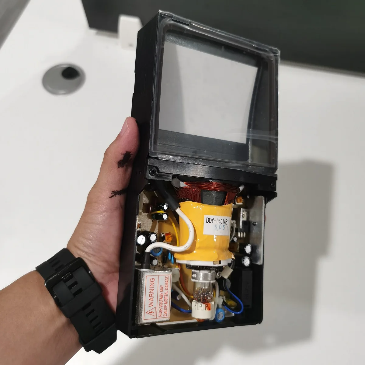 Nuovo Micro 4 "Crt 12V 4.2W Monitor Bianco E Nero Schermo Crt Vintage Tubo Immagine Elettronica