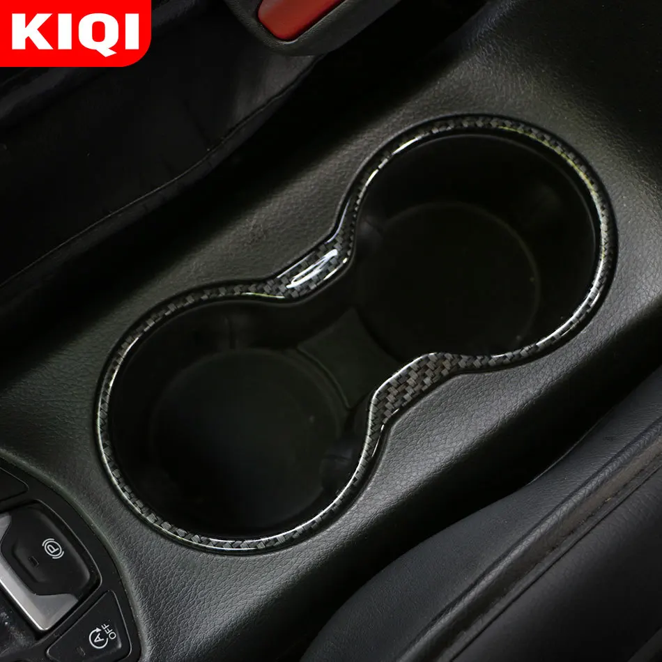 

Carbon Fiber Car Water Cup Frame Cover for Jeep Compass 2017 2018 2019 Interior Decoration Trim Stickers Car Styling Accessories