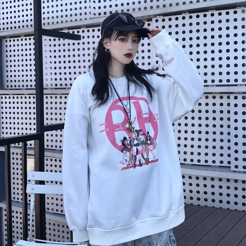 Woherb Kawaii, розовая Женская толстовка с капюшоном, японский мультфильм, Сейлор Мун, принт, Толстовка для девочек, большие размеры, Harajuku, толстовки, кофты