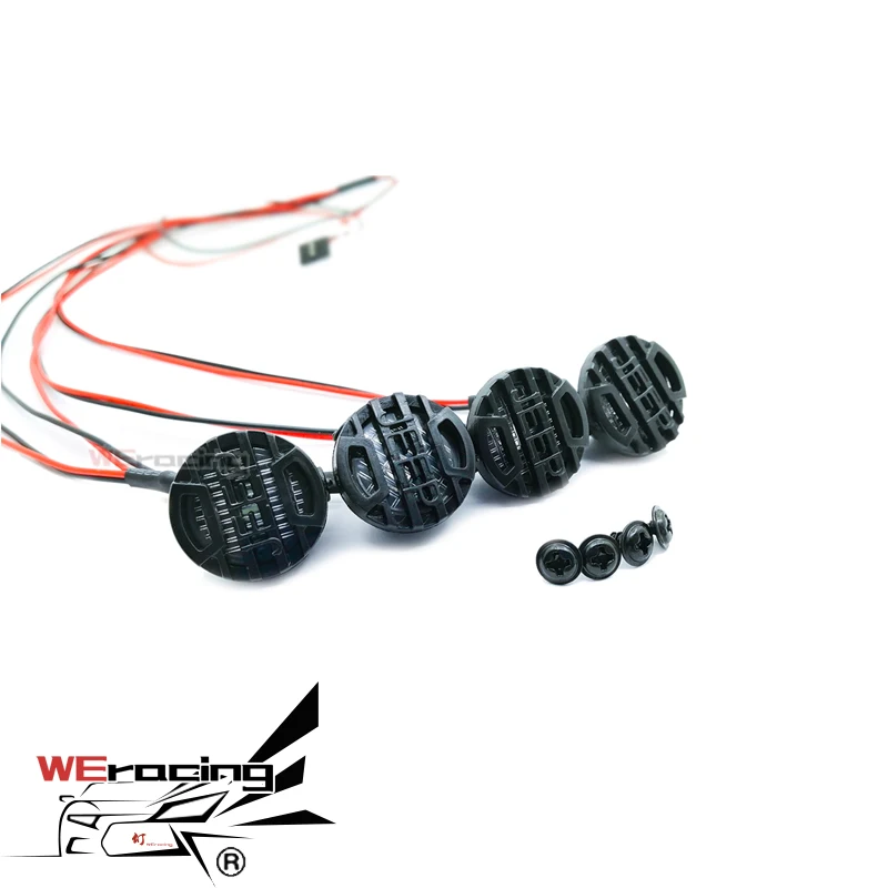 

RC Car 4 Round LED Light Cover for 1:10 RC Crawler TRX-4 Axial SCX10 90046 Tamiya CC01 RC4WD D90 MST HPI S2