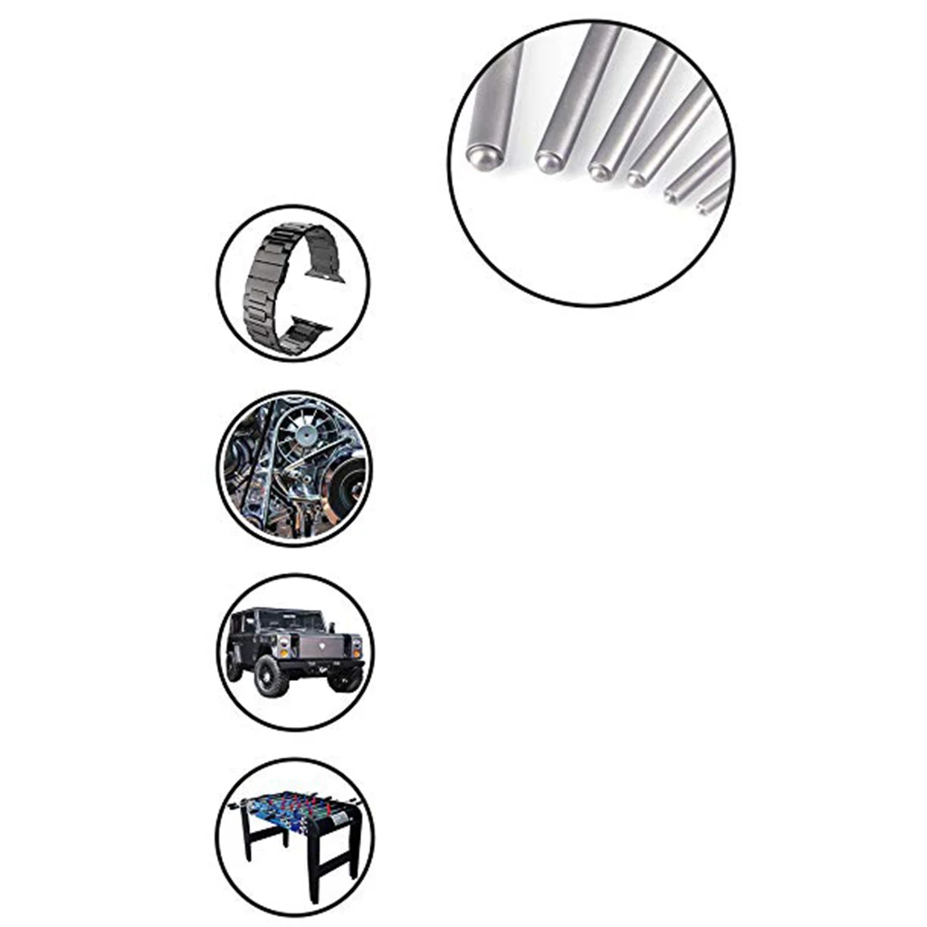 9Pcs/Bag Forged Steel Roll Pin Punch Set for Repairing Watch Bolt Tool Brand New Long Roll Mixed Size 1/16” to 5/16”