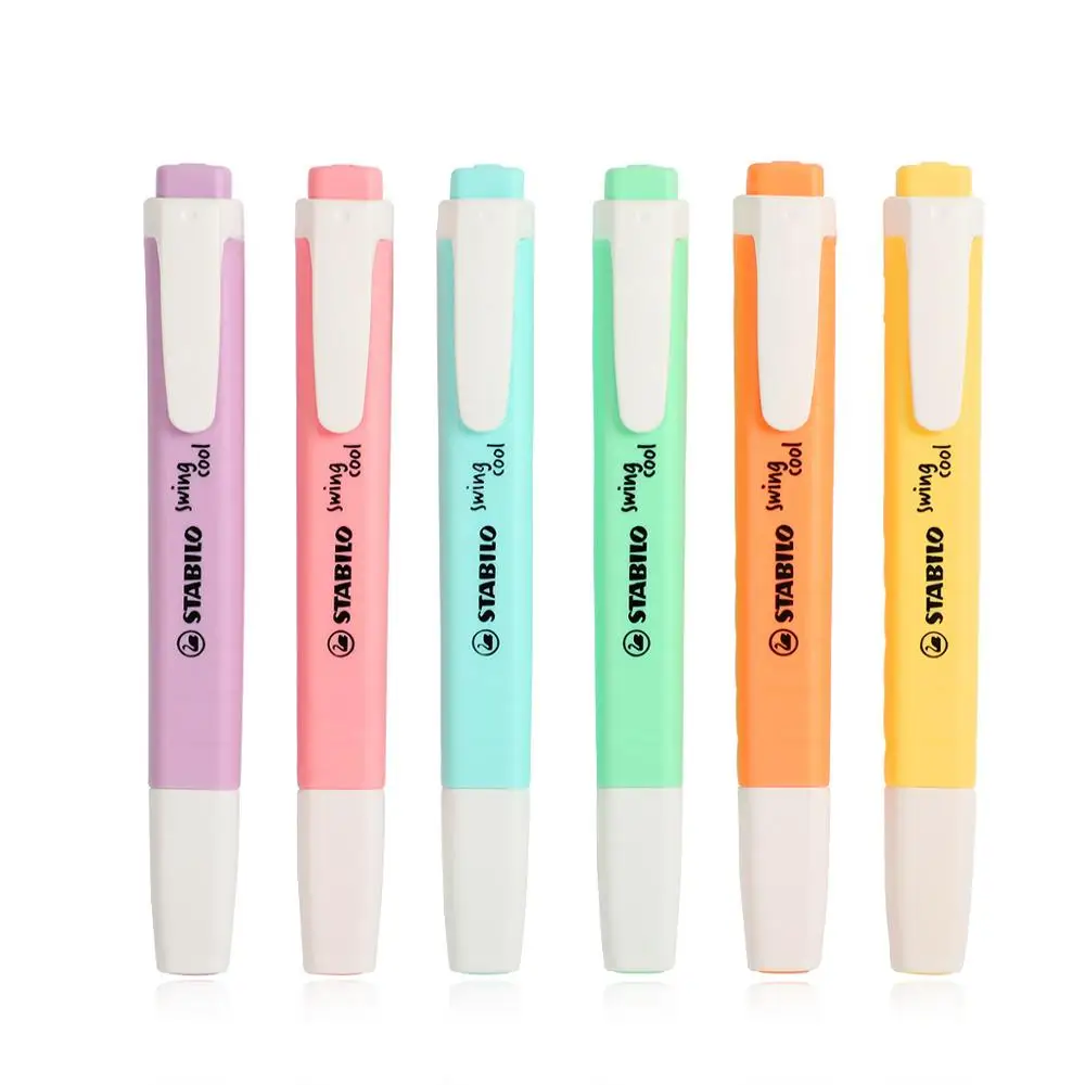 6 шт или 8 шт stablio цветной хайлайтер милый креативный Macaroon флуоресцентные маркеры ручка пуля журнал ручки гелевый хайлайтер - Цвет: Macaroon 6pcs