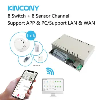 

Kincony 8Ch Remote Control Light Switch 8 Gang Way For Smart Home Automation Modules Wifi /RS232 communication