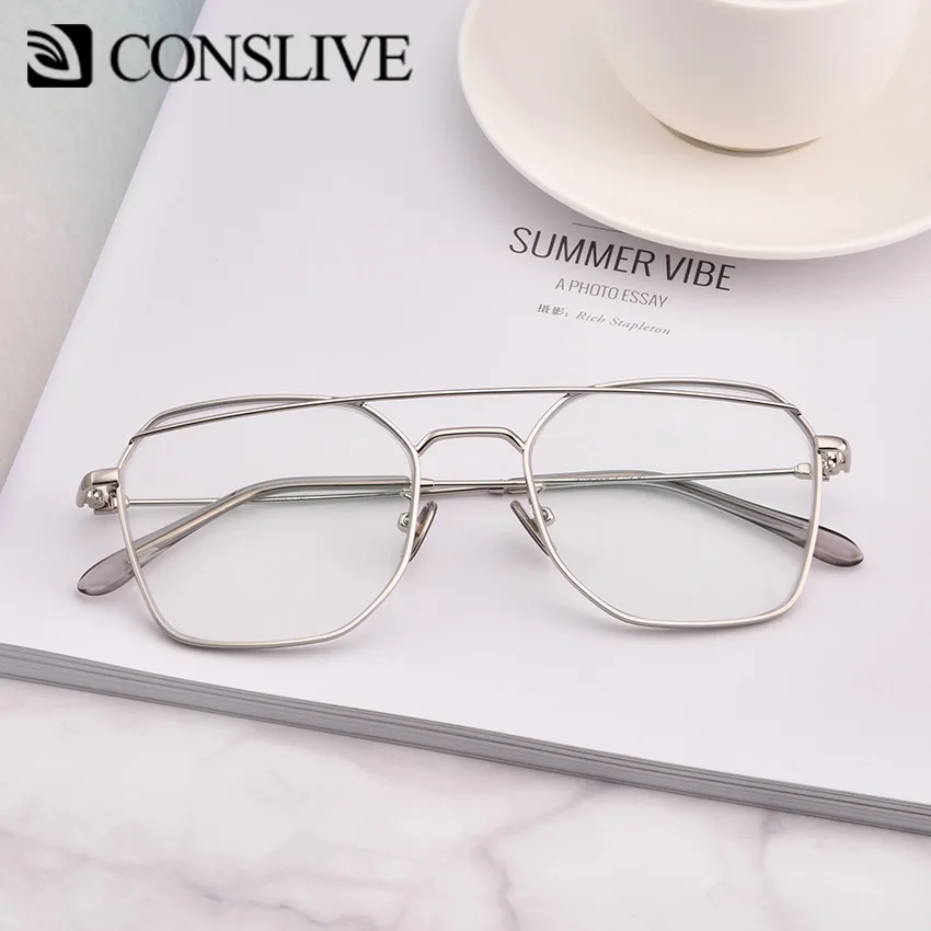 

Classic Fashion Alloy Men Optical Glass Frame High Quality Double Bridge Male Spectacle Eyeglasses Frames Multifocal 1718148