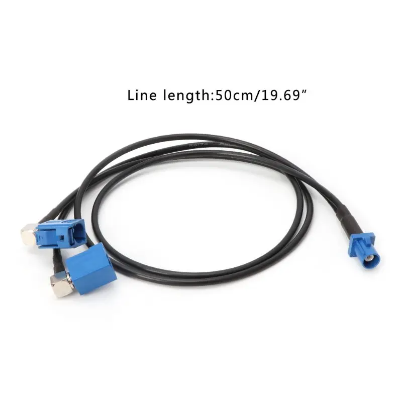 

Drop Shipping Fakra C Male Plug To 2 x Fakra C Female Jack RG174 Y Type Splitter Combined Cable 50cm Pigtail Cable