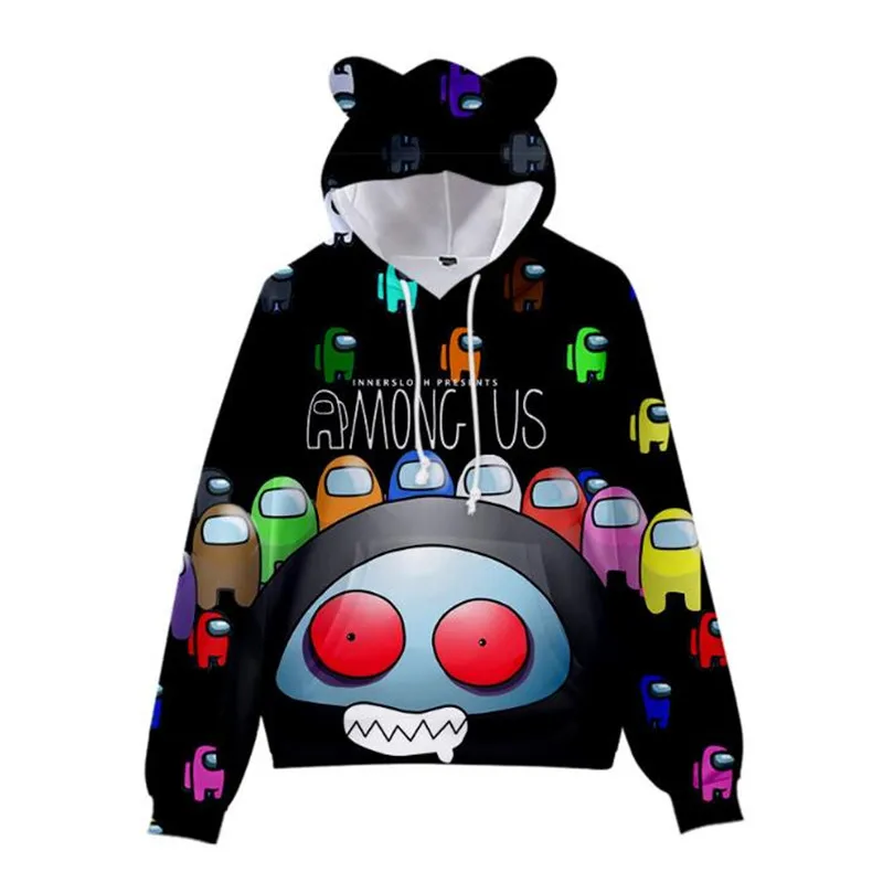 

Among Us 2020 New Sweatshirt Kawaii Cat Ears Hoodies 3D Printing Sweatshirts Sweatshirts Clothes Girls Boy Sudaderas Christmas