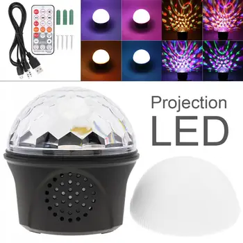 

Mini Strobe Light Stage Effect Light 9 Color Bluetooth Magic Ball Crystal Speaker Light Disco USB Laser for Home Party Club KTV