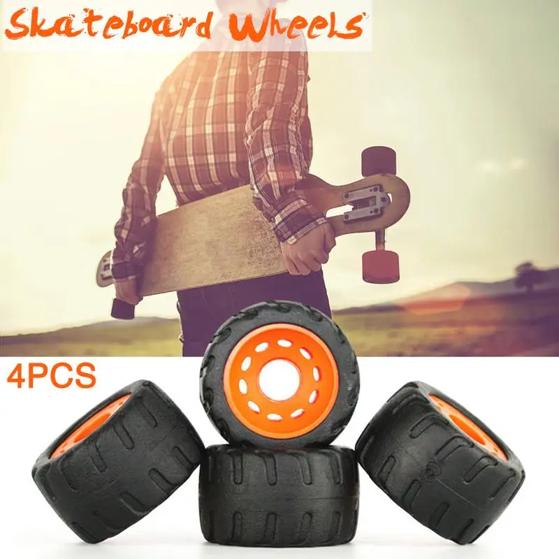 

4 PCS/Lot Durable PU Anti-vibrate Rubber Wheel Board Skateboard Single Double Long Plate Road Wheel Wear-resistant Wheel