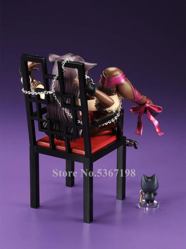 Японское аниме объятия Сексуальная кошка девушка фигурки Чу-ка на Неко и стул ПВХ фигура сексуальная девушка Коллекционная модель куклы для взрослых подарок