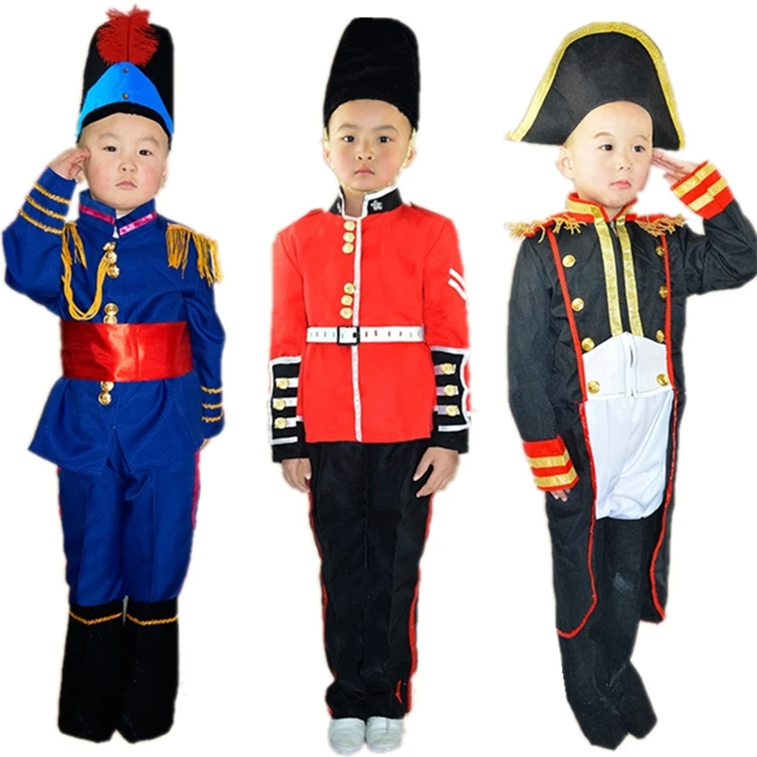 

Kids Cosplay Emperor's New Clothes Fairy Tale Story Drama European Court Costumes Performance King Knights Guards Child Clothing