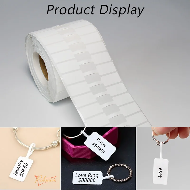 Yeachlaing Jewelry Price Tags Labels, Any Pen Will not be Smeared, No  Adhesive in The Middle Folding Part, Self Adhesive Price and  Indentification