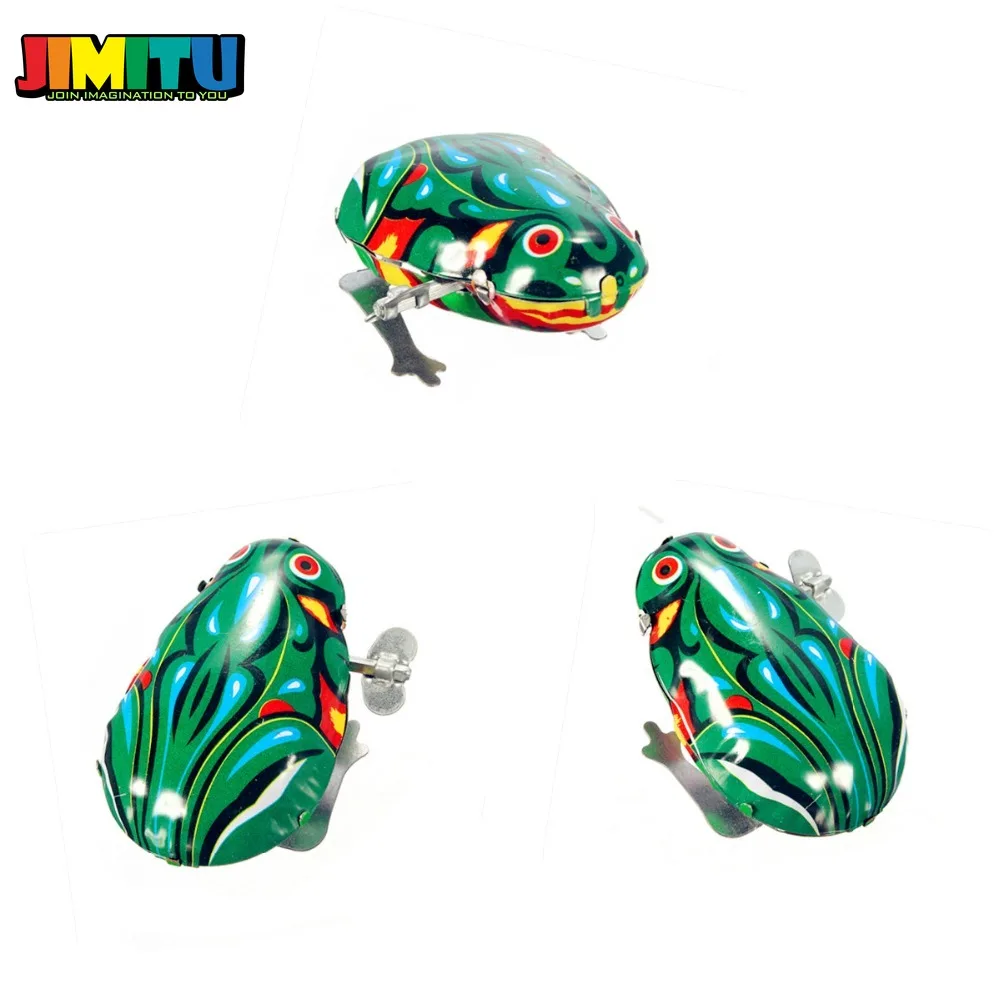 JIMITU 1 шт. Симпатичная модель лягушки/петуха Оловянная заводная игрушка прыгающая