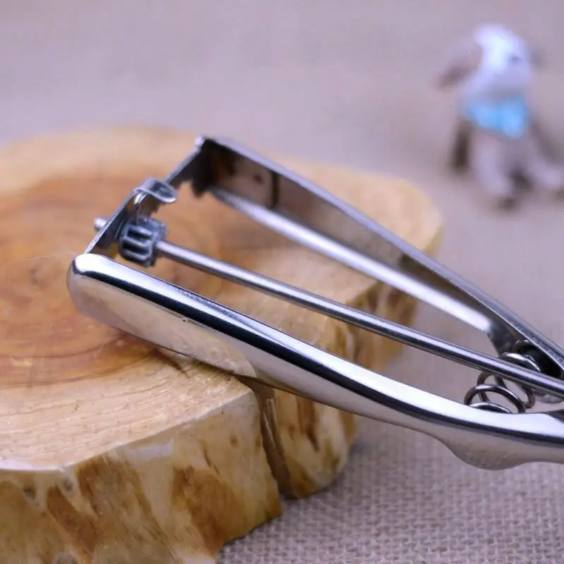 3Pcs Set 4CM 5CM 6CM Kitchen Ice Cream Mash Potato Scoop Stainless Steel Fruit Digging Spoon Spring Handle Kitchen Accessories04