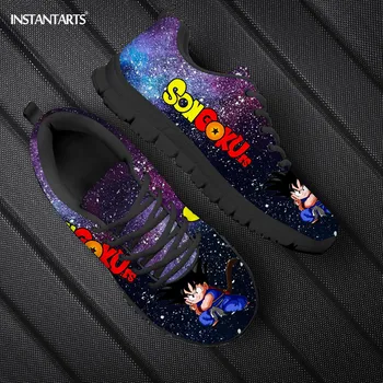 

INSTANTART Galaxy Super Saiyan Sneaker for Men Brand Designer Breathable Lace Up Summer Footwear Walking Shoes Boys Casual Shoe