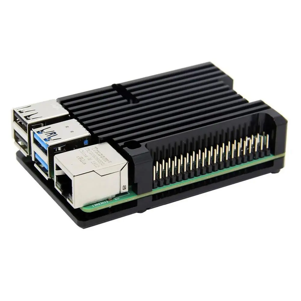 Металлический корпус 4 поколения для Raspberry Pi 4 поколения B+ алюминиевый сплав коробка 4B радиатор аксессуары