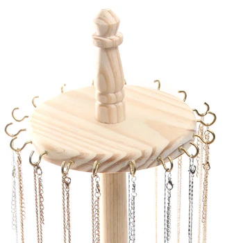 

Jewelry Bracelet Necklace Earring Ring Display Stand Organizer Holder Wooden