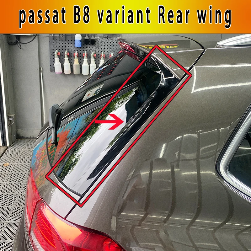 Car Rear Wing Spoiler For VW's Passat B8 Variant Rear Window Spoiler 2pcs ABS