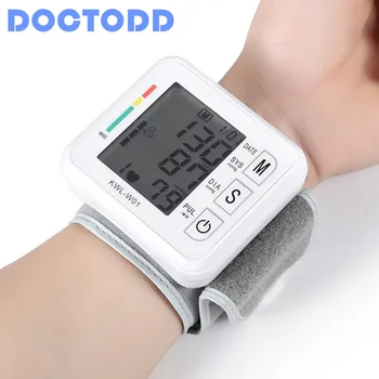 

Voice Wrist Cuff Sphygmomanometer Blood Presure Meter Monitor Heart Rate Pulse Portable Automatic Digital Tonometer BP
