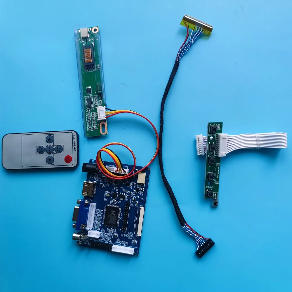 kit Work for B121EW01 V0/V1/V2/V3/V5 1280x800 20pin remote VGA 2AV DIY LVDS LCD driver panel AV Controller Board SCREEN HDMI | Компьютеры
