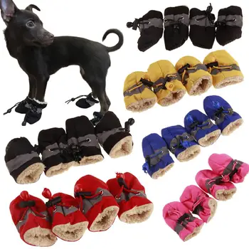 

1Pcs/Set Hot Portable Waterproof Anti-slip Pet Shoes for Small Dogs Cats Chihuahua Yorkie Thick Snow Dog Boots Socks