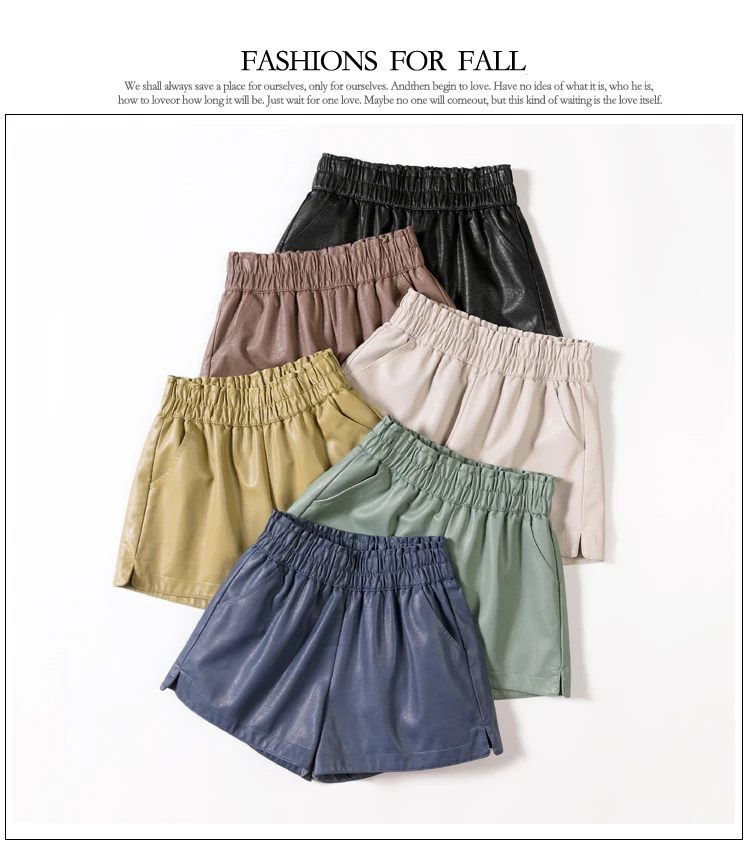 new hot shorts, Korean high waist PU shorts.Autumn winter faux leather shorts,sexy short pants,Fashion women's shorts