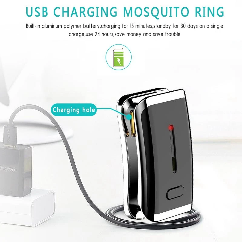 ABKT-Environmental Protection Ultrasonic Bracelet Pest Bugs Control Mosquito Repellent Wristband for Kids Mosquito Killer