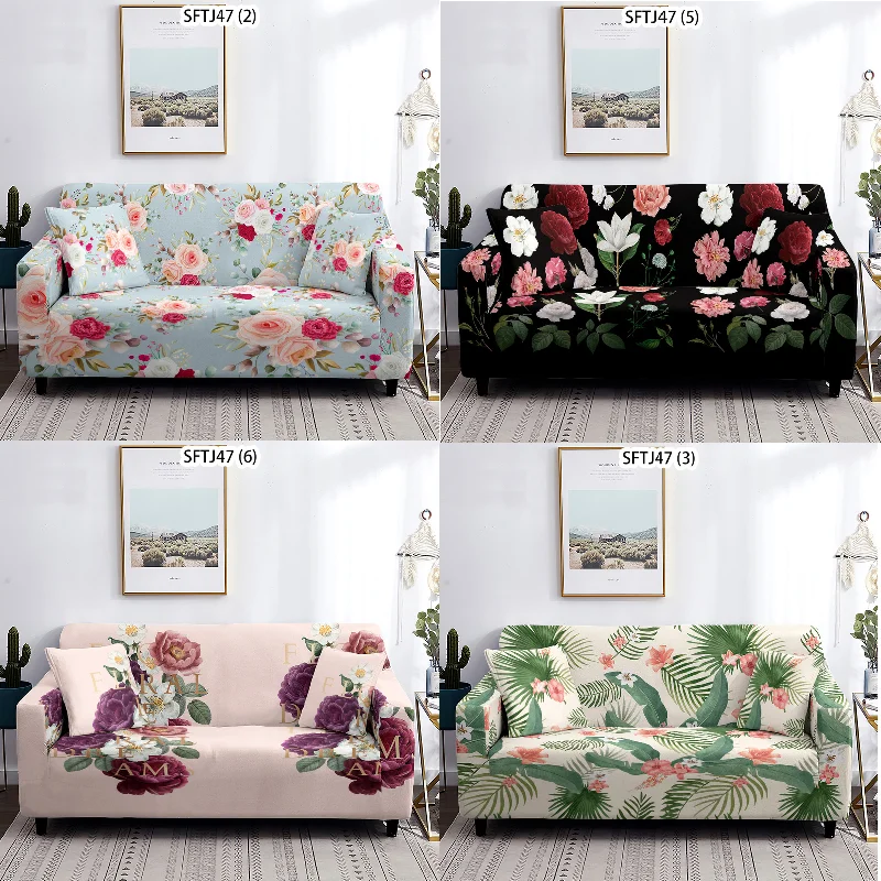 Beautiful Flowers Couches For Living Room Sofa Cover Chair Covers
