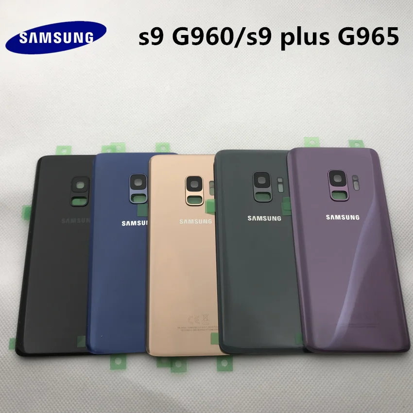 Samsung задняя Батарея Крышка для samsung Galaxy S9 плюс s9+ G965 SM-G965F G965FD S9 G960 SM-G960F G960FD сзади Стекло чехол