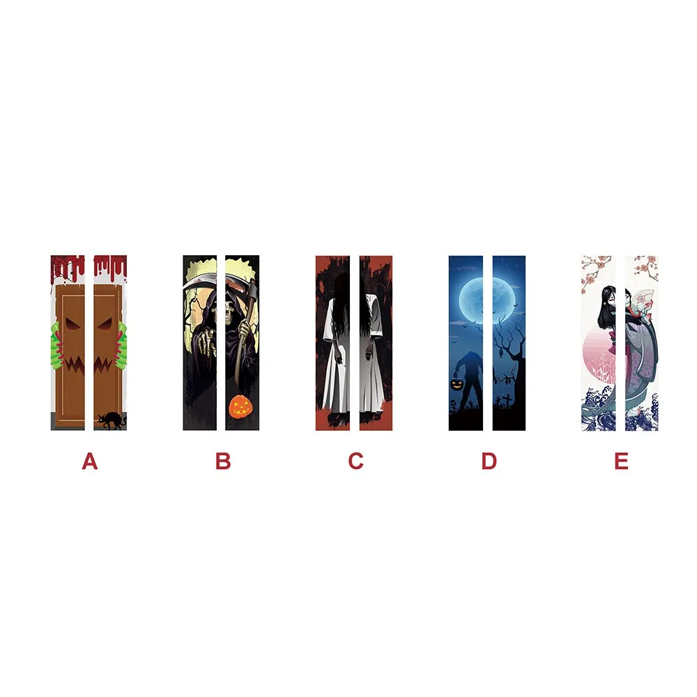 

New Arrival Halloween Door Sticker Decorative Painting Bedroom Livingroom TV Decoration Creative Wall Stickers Mural #45