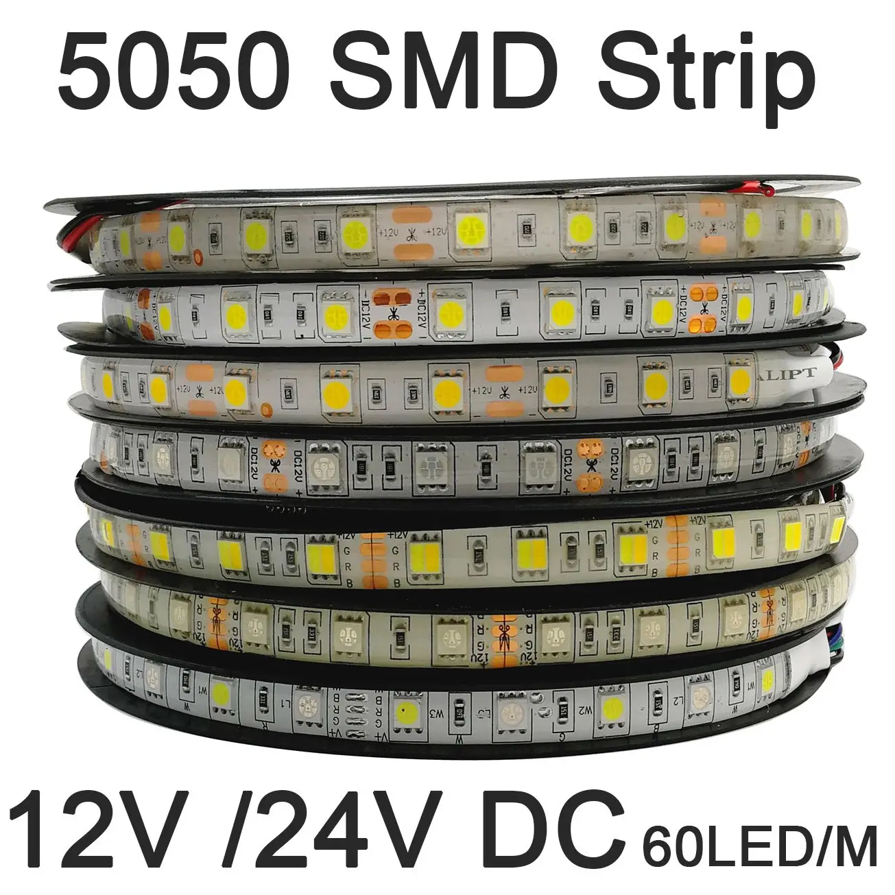 СВЕТОДИОДНАЯ лента SMD 5050 5 м 12 В 24 60 светодиодов/м гибкая декоративная IP20 IP65
