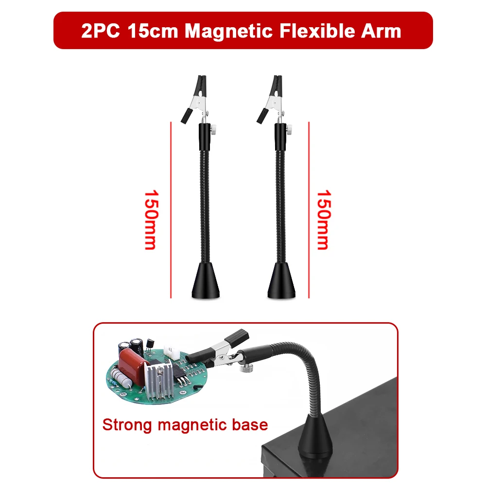 NEWACALOX Third Hand Tools Magnetic Base PCB Board Fixing Clip Soldering Helping Hand Welding Repair Fixture for Soldering inverter arc welder