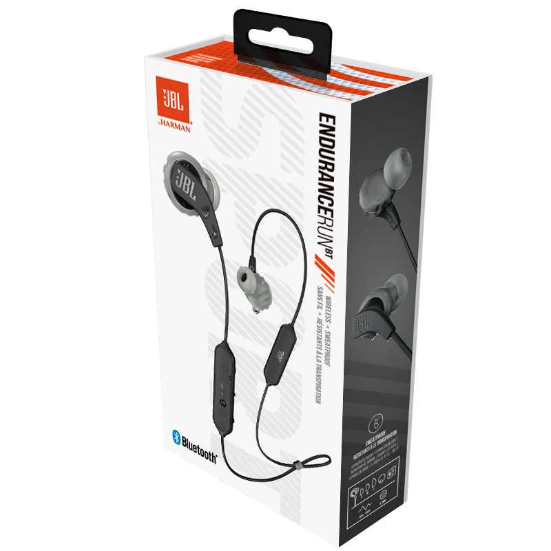 Original JBL ENDURANCE Run BT Wireless Bluetooth Earphones Sports IPX5 Waterproof Headset Magnetic Earbuds with Microphone