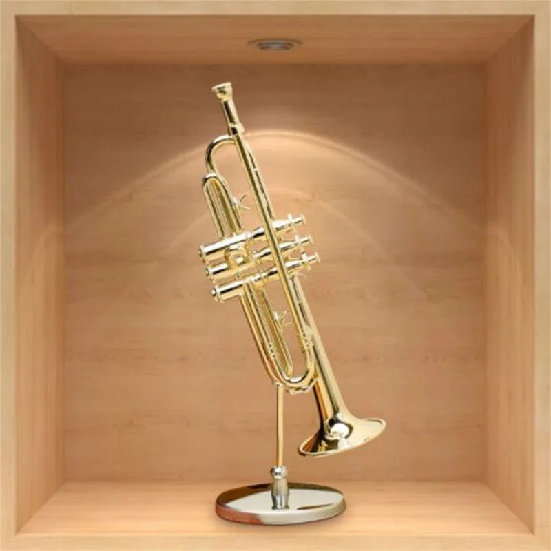 

Fine Craftsmanship Saxophone Model Copper Miniature Saxophone With Stand And Storage Box Mini Musical Instrument Home Decoration