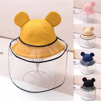 

Anti-spitting Protective Hat Dustproof Cover Kids Boys Girls Fisherman Cap Hat outdoors or work full protection care kids hat