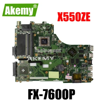 

X550ZE FX7600 CPU LVDS interface PM mainboard For Asus X550ZA X550Z VM590Z K550Z X555Z Laptop motherboard 90NB06Y0-R00050Tested
