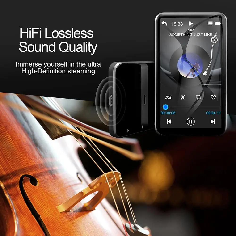 Mp3 плеер с сенсорным экраном 8 ГБ и Bluetooth колонкой Hi Fi музыкальный Walkman FM радио