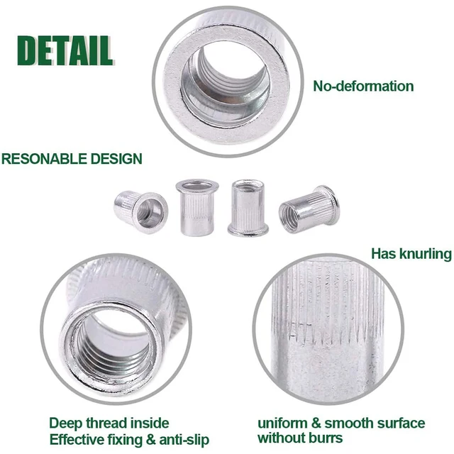 100 Dadi Rivetto M6 Acciaio Inox - Inserti Filettati - Foto 9