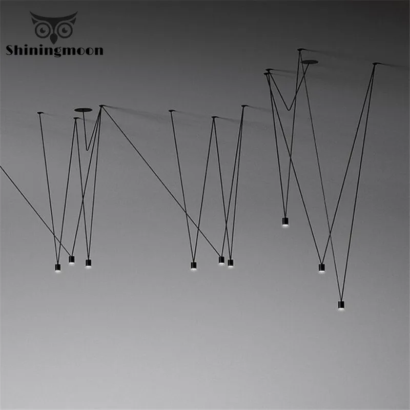 

Nordic Line Geometric Led Chandelier Lighting Adjustable Cafe Restaurant Home Deco Hanging Lamp Creative Lighting Fixture Lustre