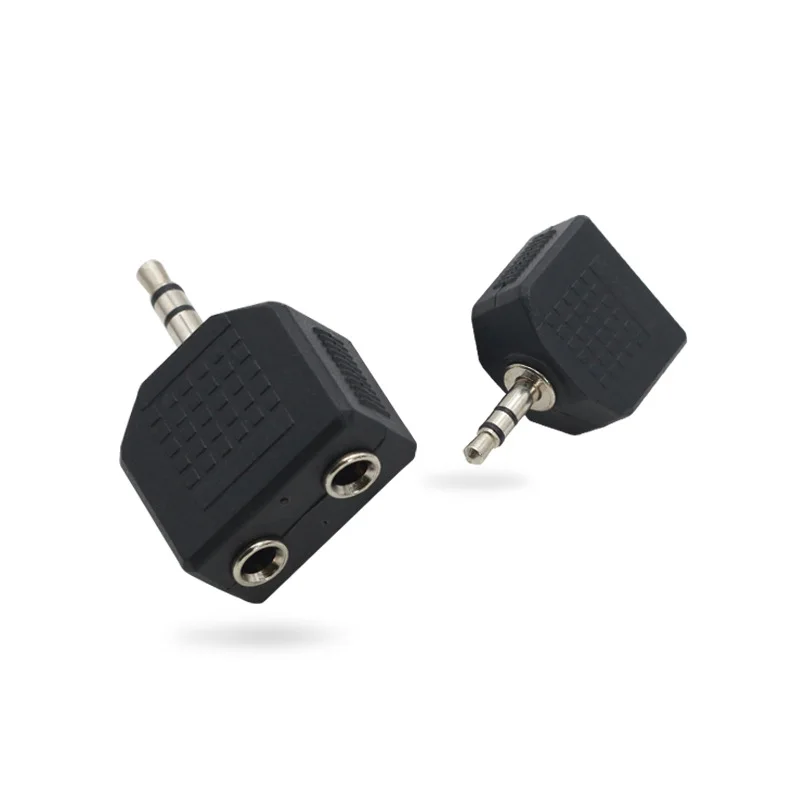 100pcs For computer for Mobile phone for MP3 MP4 3 5mm Jack 1 to 2 Double Earphone Headphone Y Splitter Cable Cord Adapter Plug