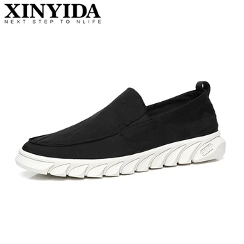 

2020 New Arrival Men Canvas Shoes Slip On Breathable Canvas Lazy Shoes Fashion Lightweight Quick-Dry Flats Men Shoes Size 38-44