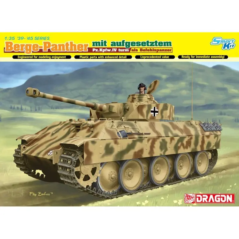 

DRAGON 6835 1/35 Bergepanther mit Aufgesetztem Pz.Kpfw.IV Turm Als Befeh - Scale Model Kit