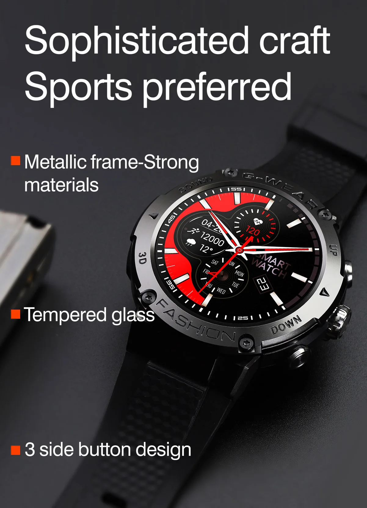 K28H Smart Watch Men BT Phone Call Customize Faces Music Sports Fitness Tracker Super Long Standby Smartwatch For Android IOS