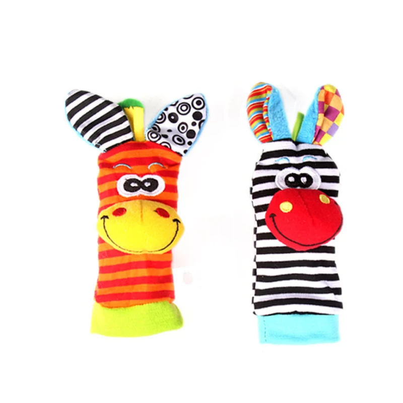 Saizhi/детские игрушки-погремушки для малышей 0-12 месяцев, погремушки на запястье и носочки, развивающие игрушки, рождественские подарки для детей - Цвет: deer  2 socks