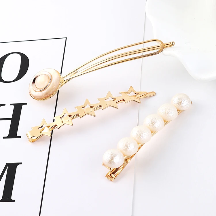 Модная жемчужная заколка для волос 3 шт./компл. женщин и девочек элегантная