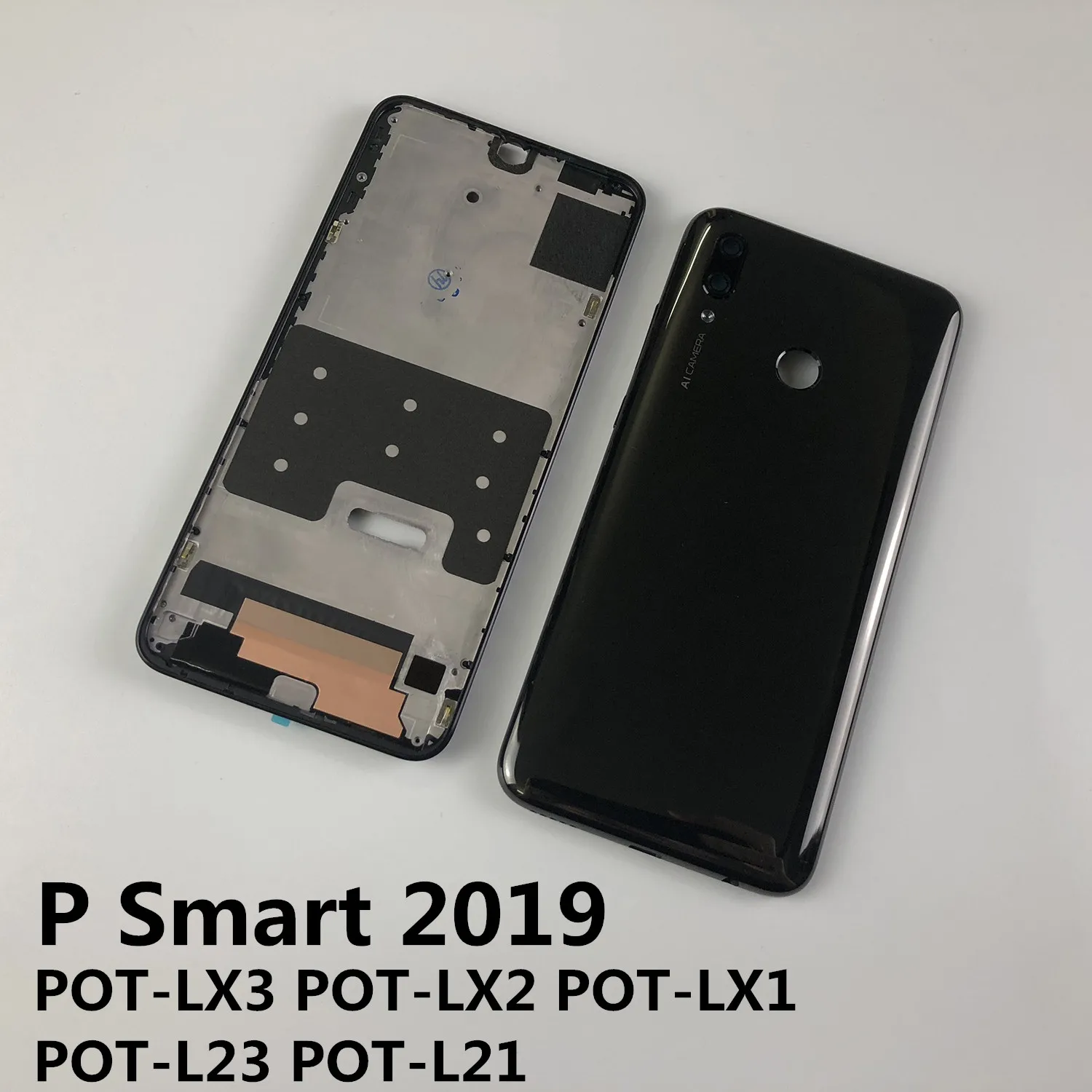 Для huawei P Smart Корпус Передняя рамка+ крышка батареи задняя крышка и Кнопки громкости питания+ логотип
