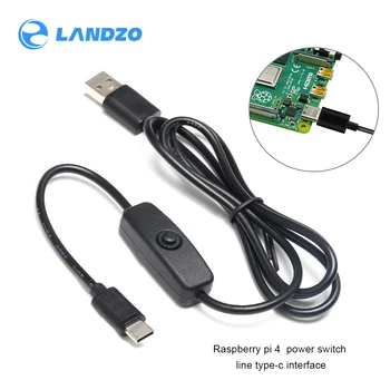 

New Raspberry pi 4 power switch line type-c interface 5V 3AUSB power supply line